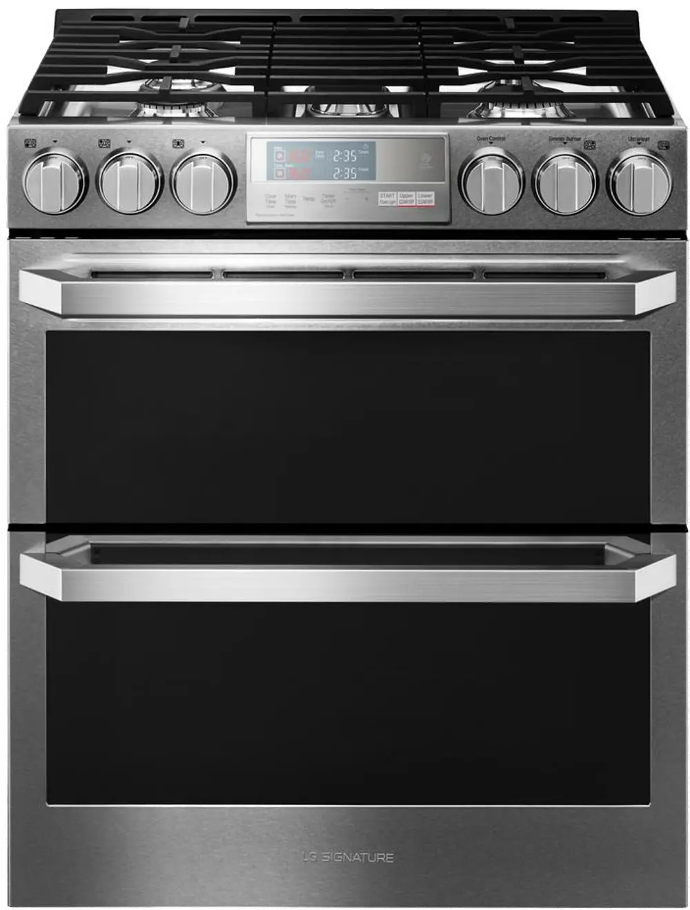 LUTG4519SN LG Signature Slide-in Gas Range with Double Oven - Textured Steel-1