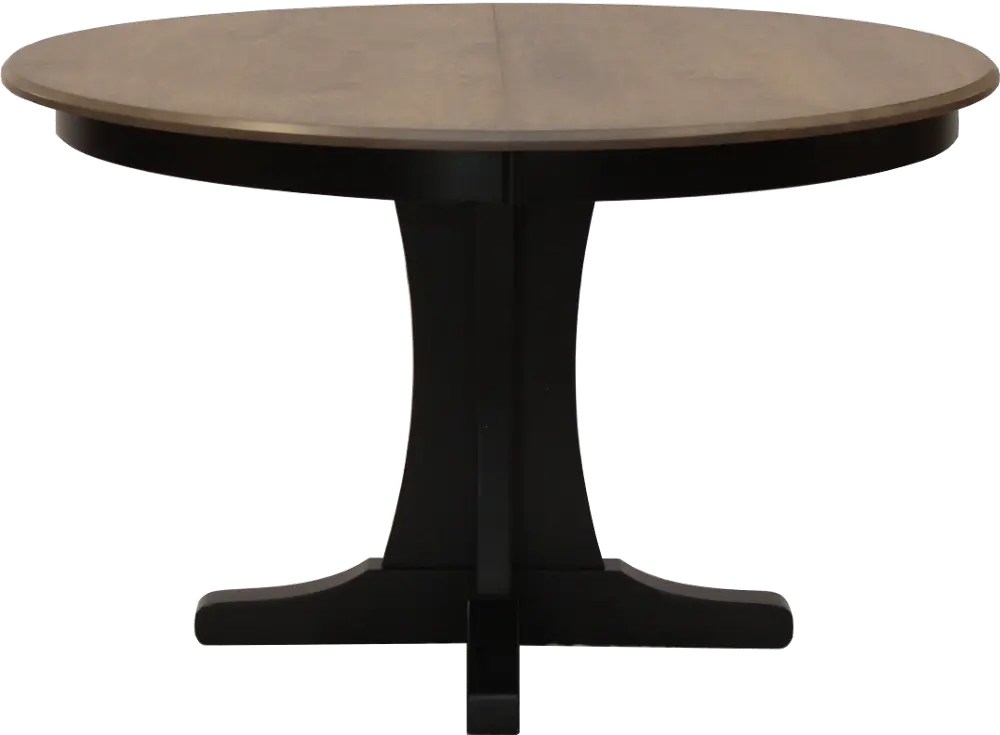 Maple Pedestal Round Dining Table - Sterling-1