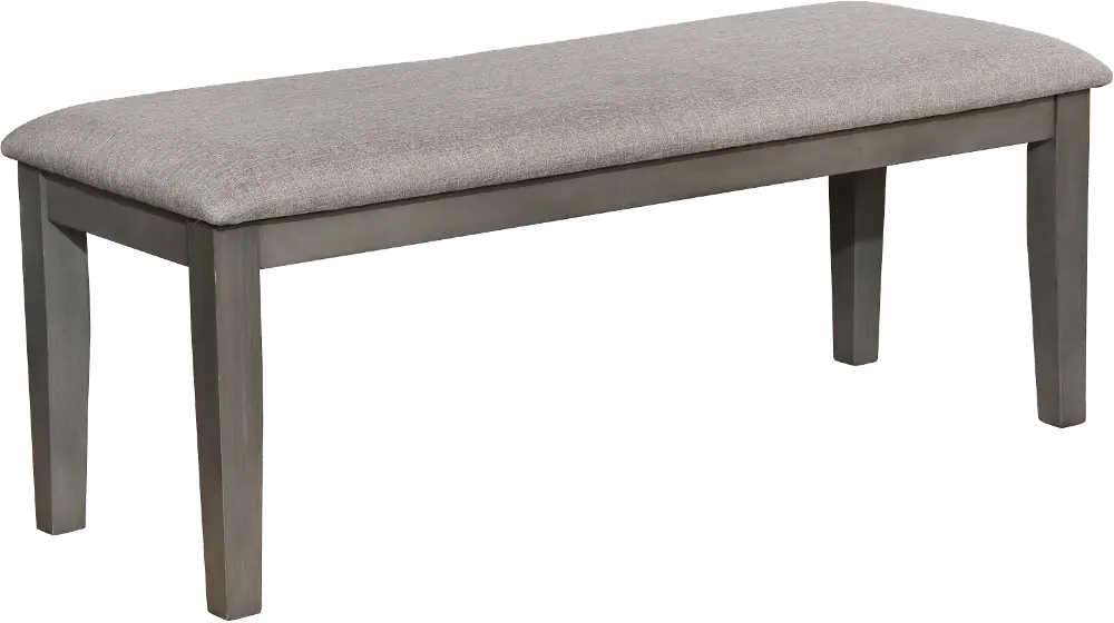 Gray Upholstered Dining Room Bench - Greyson-1