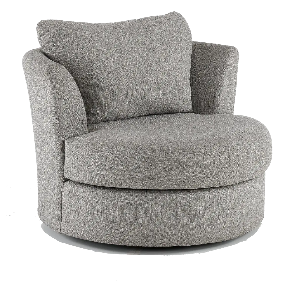 PLUCHA Emerson Slate Gray Swivel Chair-1