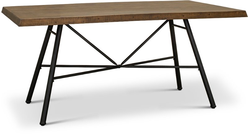 Clearance Industrial Pine and Metal Dining Room Table - Flatiron