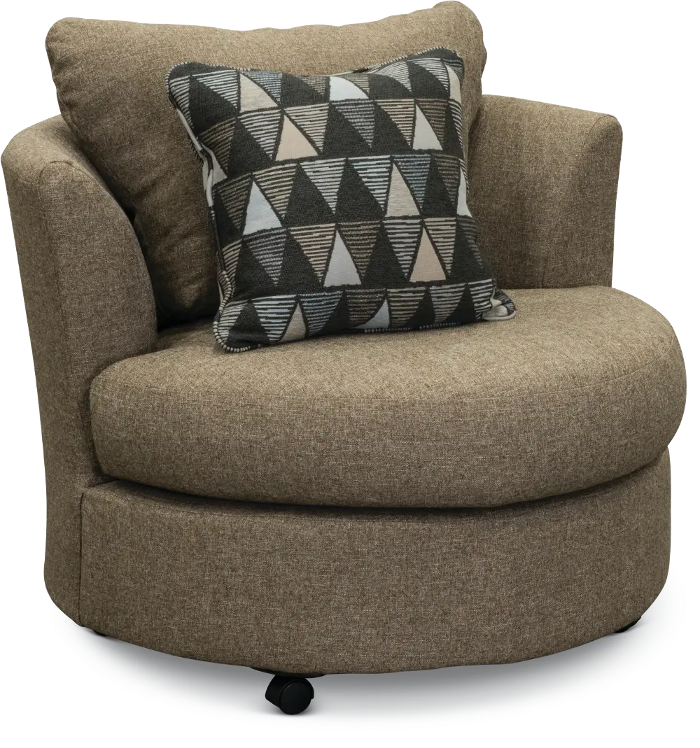 Emerson Pine Tweed Swivel Chair-1