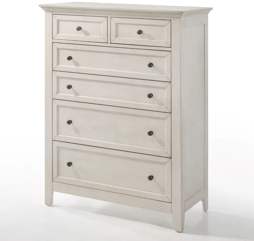 Casual Classic Rustic White Chest of Drawers - St. Mortiz-1