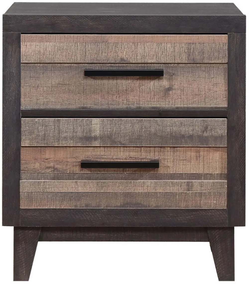 Rustic Industrial Two-Tone Nightstand - Tacoma-1