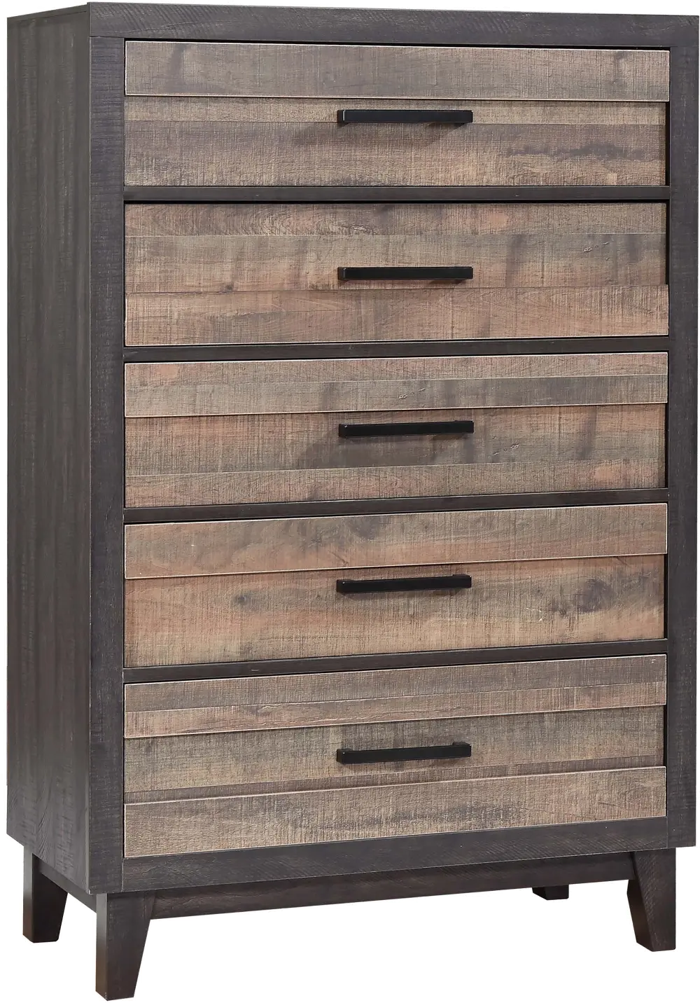 Rustic Industrial Two-Tone Chest of Drawers - Tacoma-1