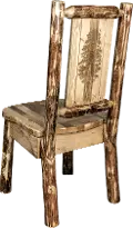 Country Pine Tree Dining Chair - Glacier Country