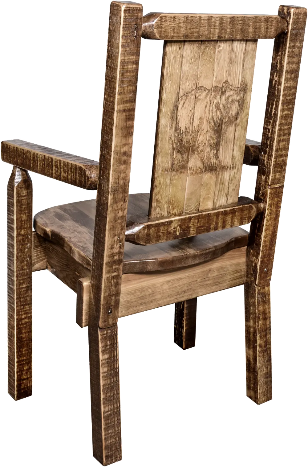 Captain's Dining Room Chair with Laser Engraved Bear - Homestead-1