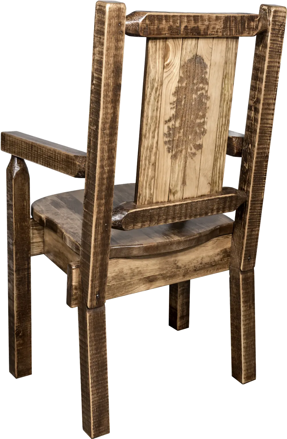 Captain's Dining Room Chair with Laser Engraved Pine Tree - Homestead-1