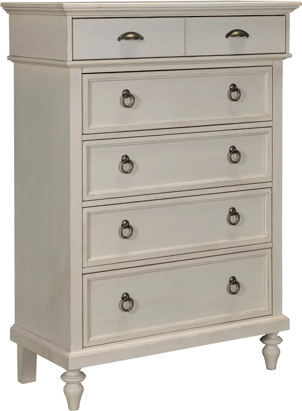 4547-240WHT/CHEST Rustic Casual White Chest of Drawers - Ashgrove-1