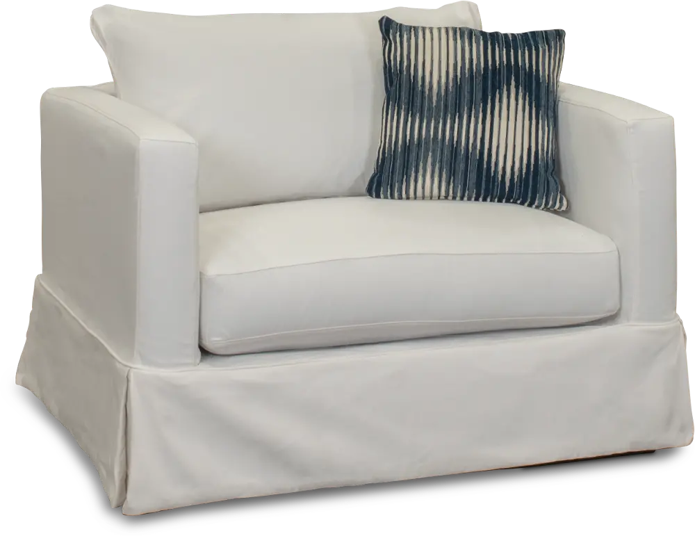 Casual Contemporary White Chair - Barrage-1