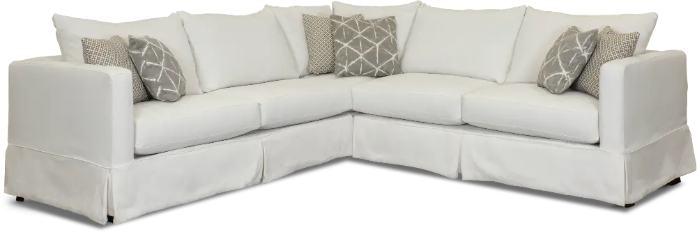 Casual Contemporary White 3 Piece Sectional Sofa - Barrage-1
