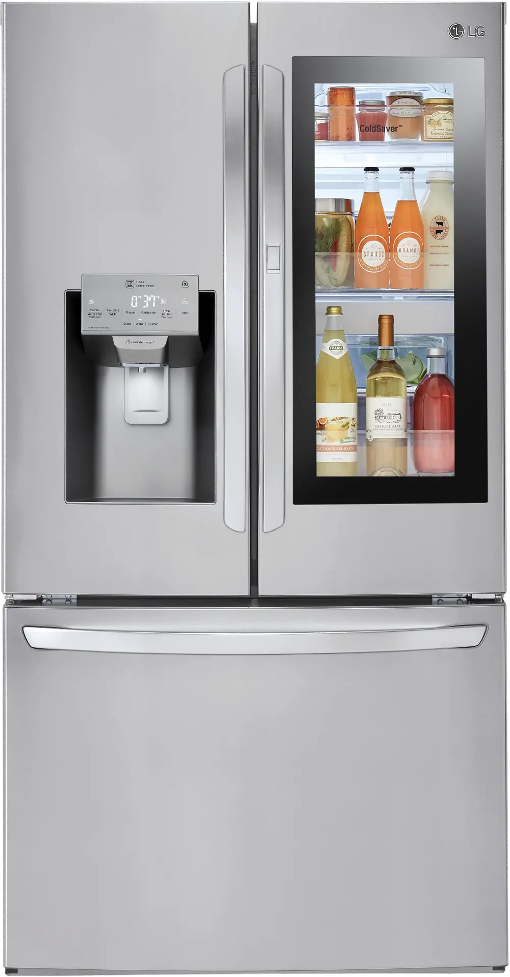 LFXS28596S LG 27.5 cu. ft. French Door-in-Door Smart Refrigerator - 36 Inch Stainless Steel-1