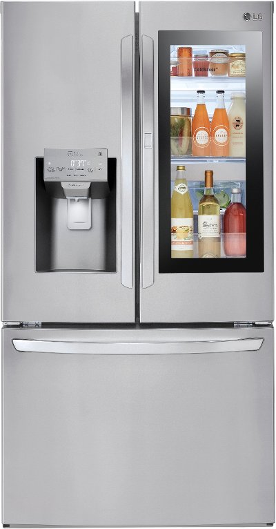 Lg 4 Door French Refrigerator With Instaview In 36 Lfxs28596s Lg French Door Refrigerator 36 Inch With Instaview Stainless Steel