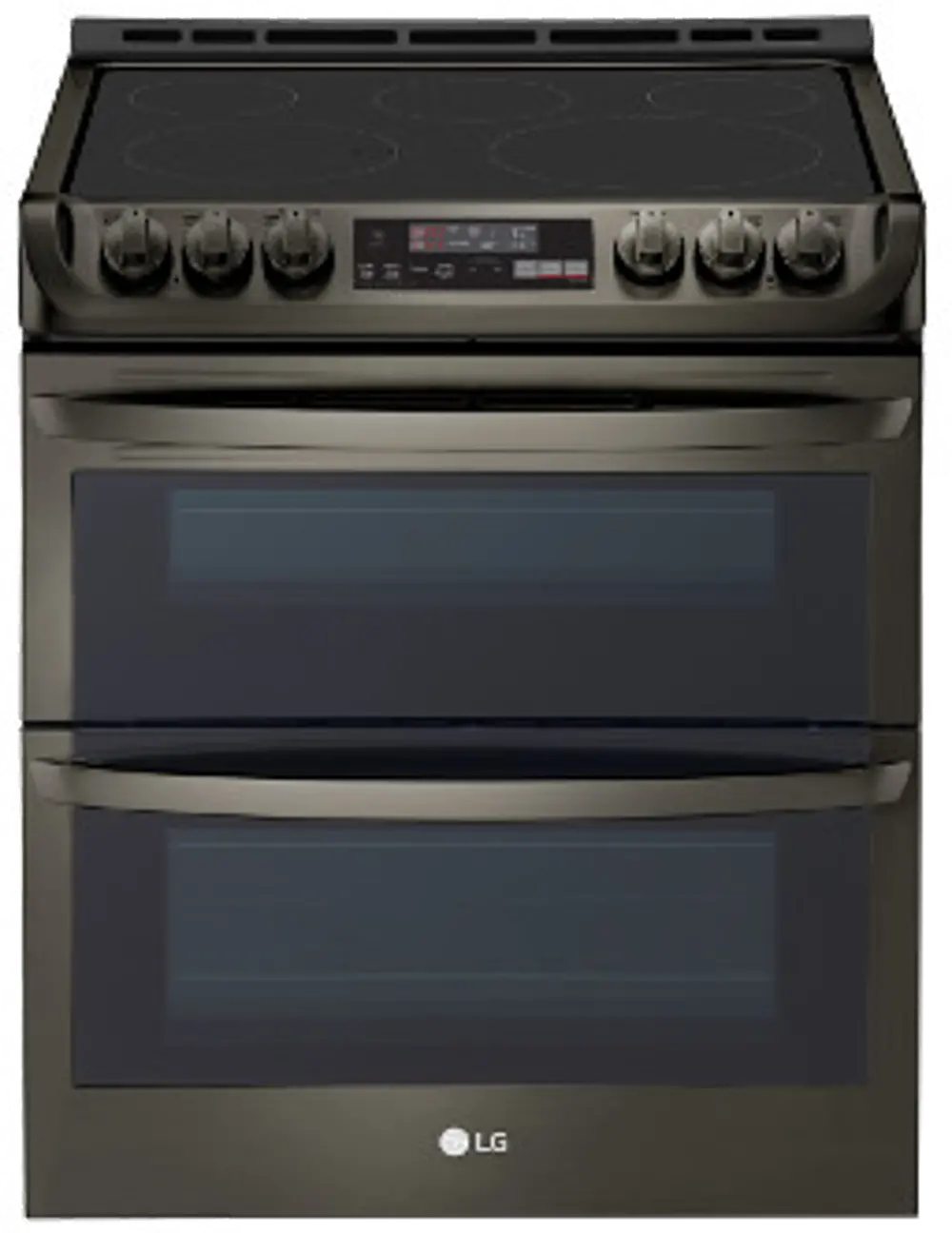 LTE4815BD LG 7.3 cu ft Double Oven Electric Range - Black Stainless Steel-1