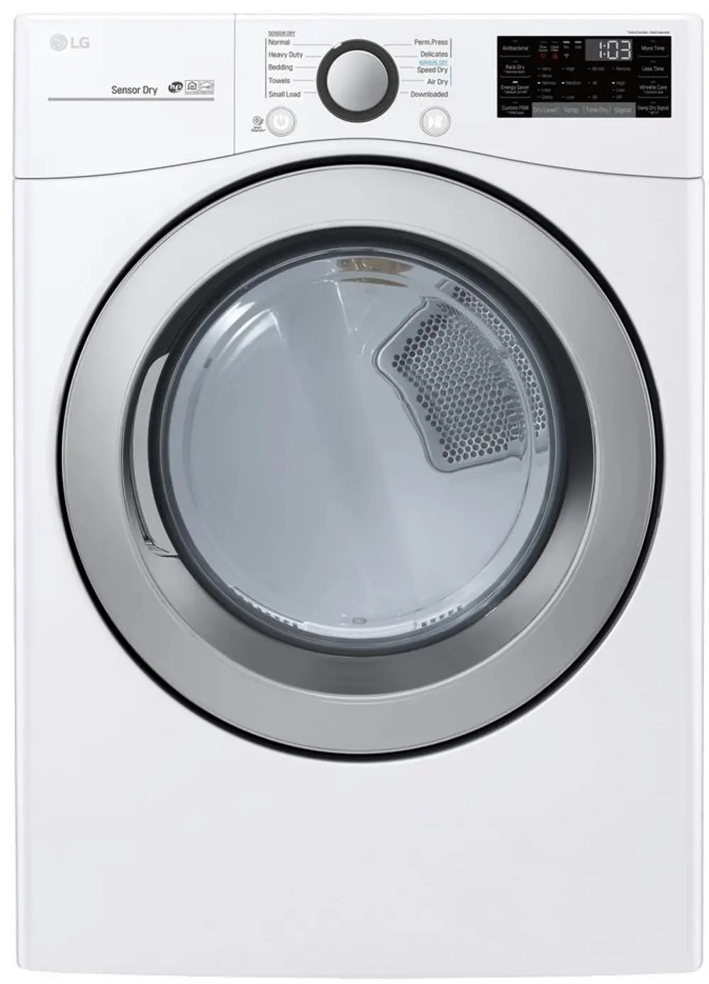 DLE3500W LG Electric Dryer with SmartDiagnosis - 7.4 cu. ft. White-1
