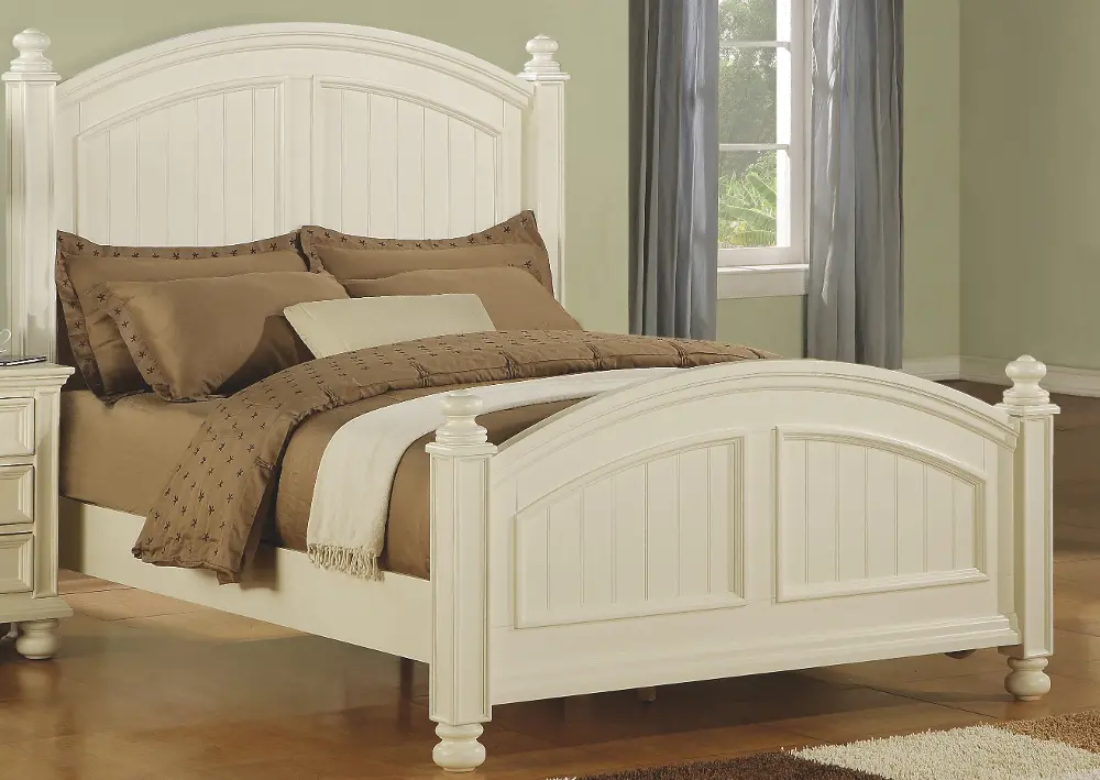 Cape Cod Eggshell White King Bed-1