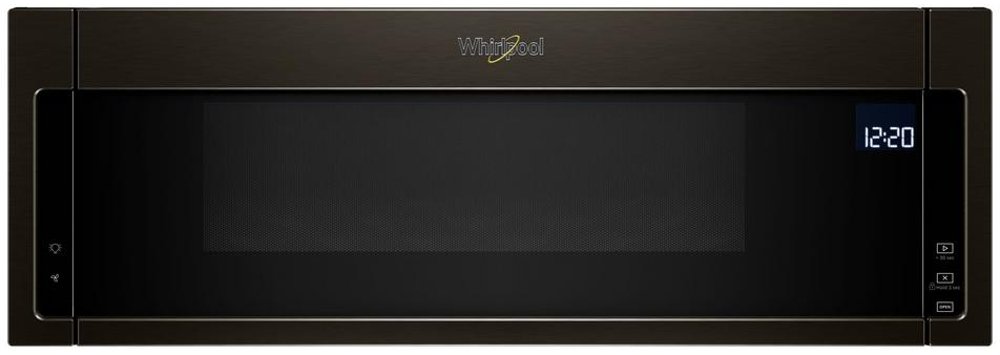 Whirlpool Low Profile Over the Range Microwave with Sensor Cook- Black Stainless Steel