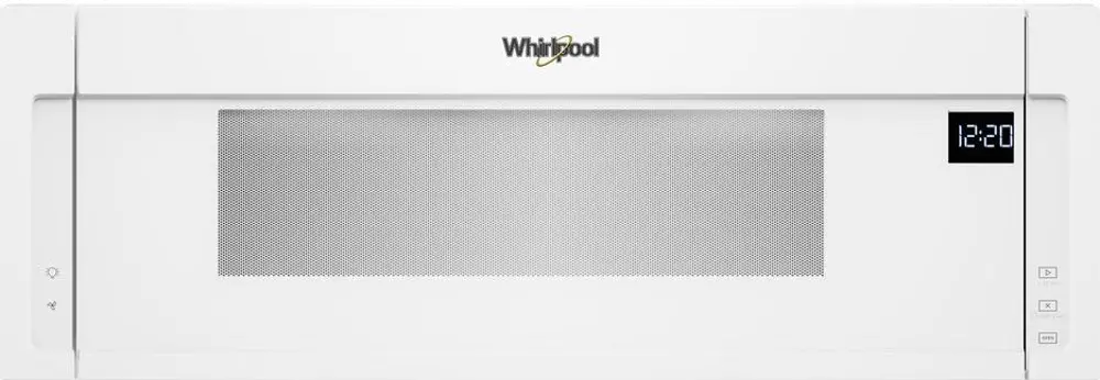 WML55011HW Whirlpool Low Profile Over the Range Microwave Oven - White-1