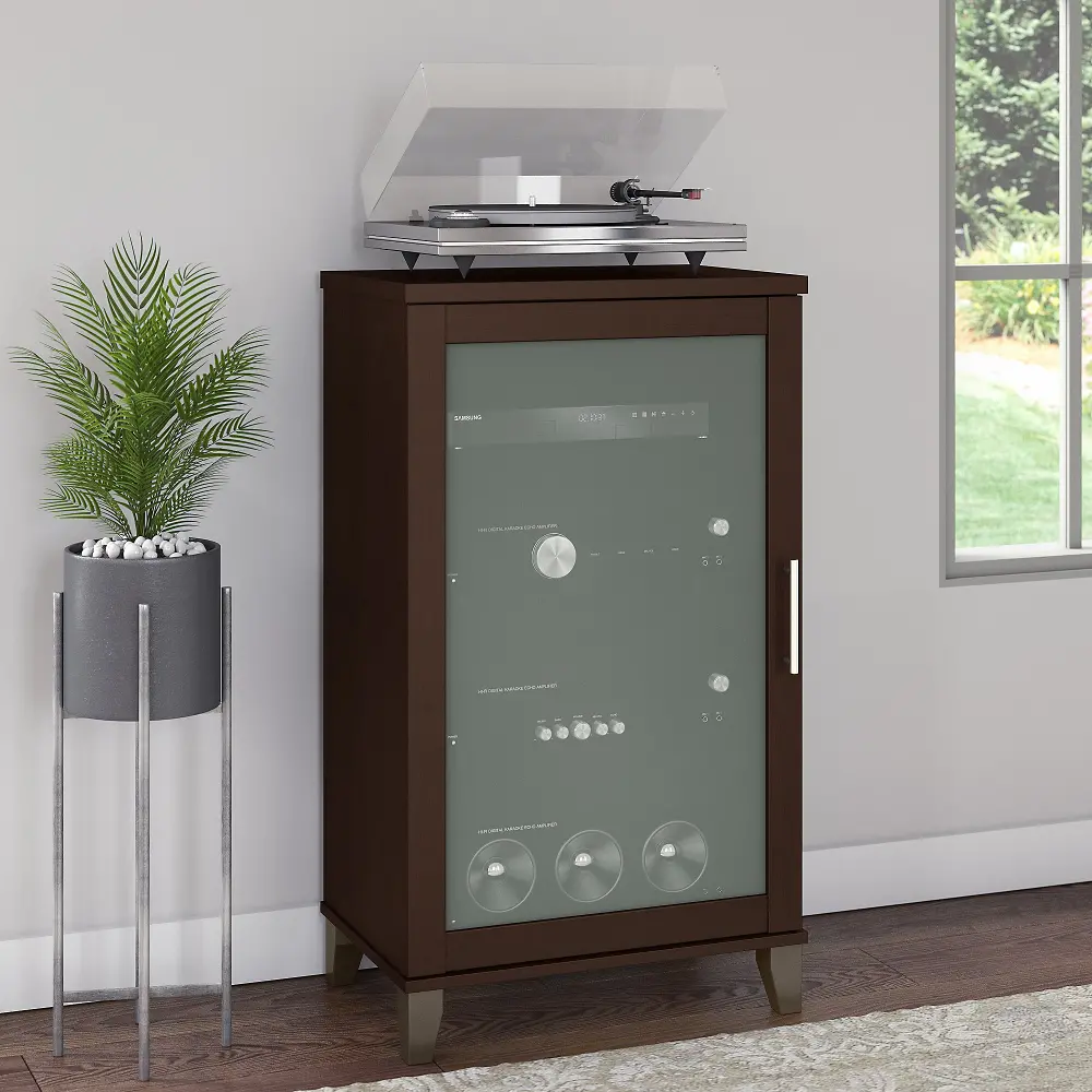 AD81840 Transitional Cherry Brown Media Cabinet - Somerset-1