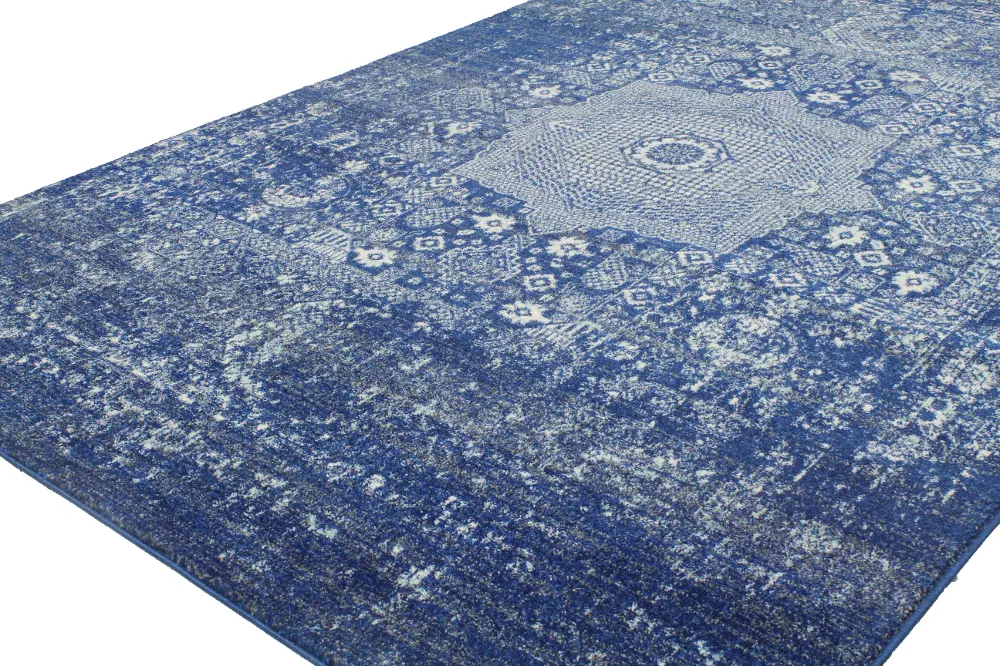 E110-DKBL-9X12-5438A Everek 9 x 12 Contemporary Dark Blue Rug-1