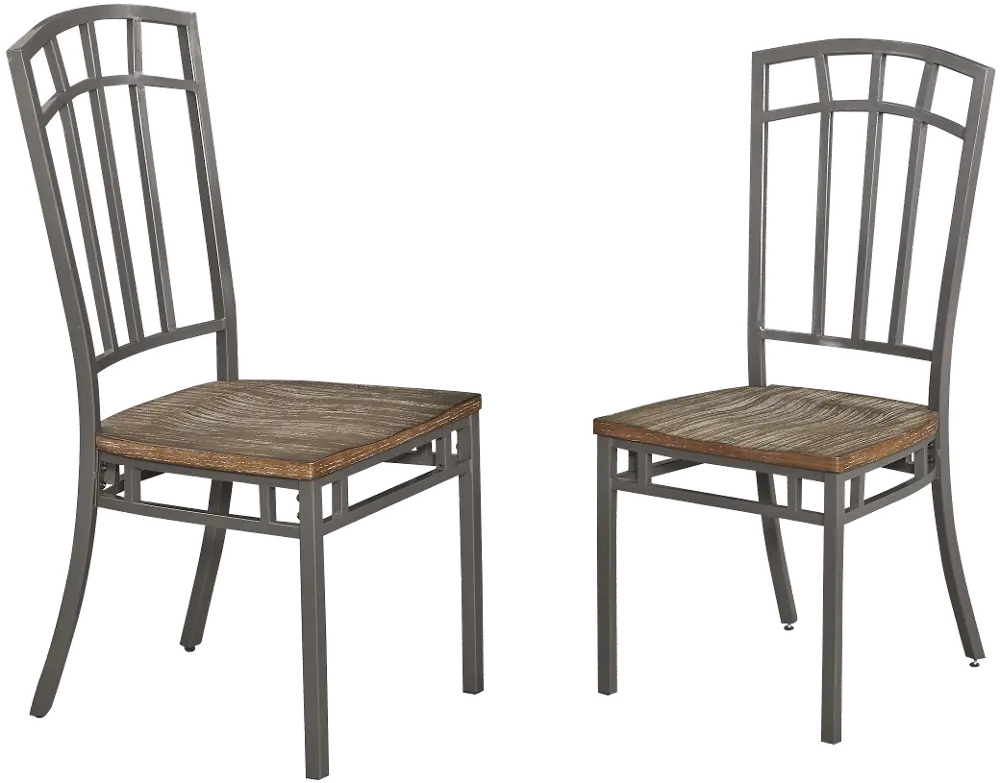 5053-802 Set of 2 Gray Industrial Dining Room Chairs - Barnside Metro-1