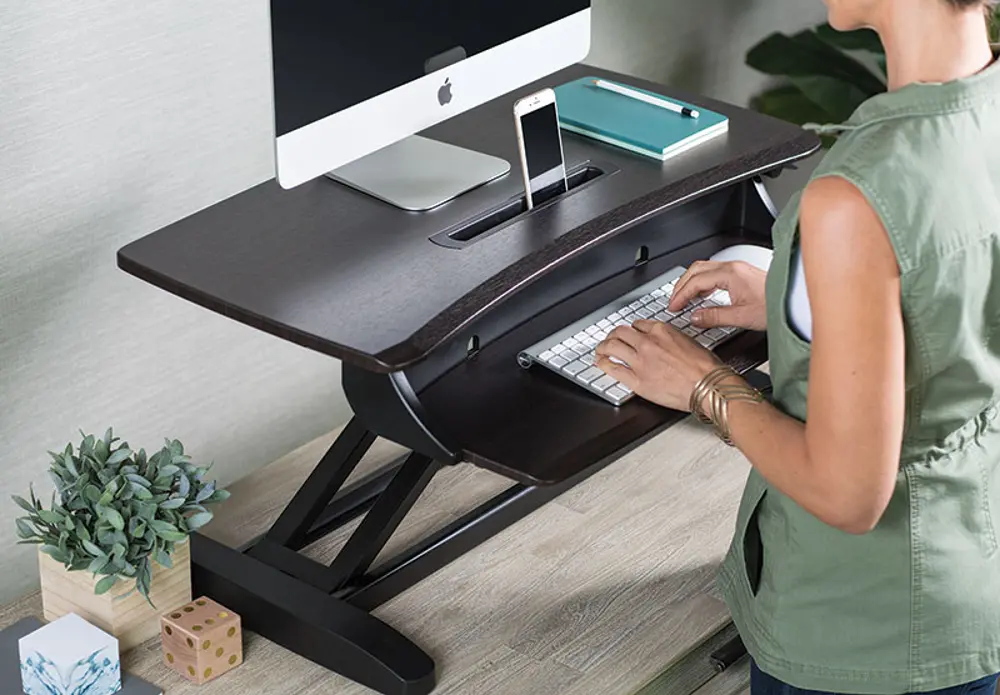 Chocolate Brown Adjustable Standing Desk-1