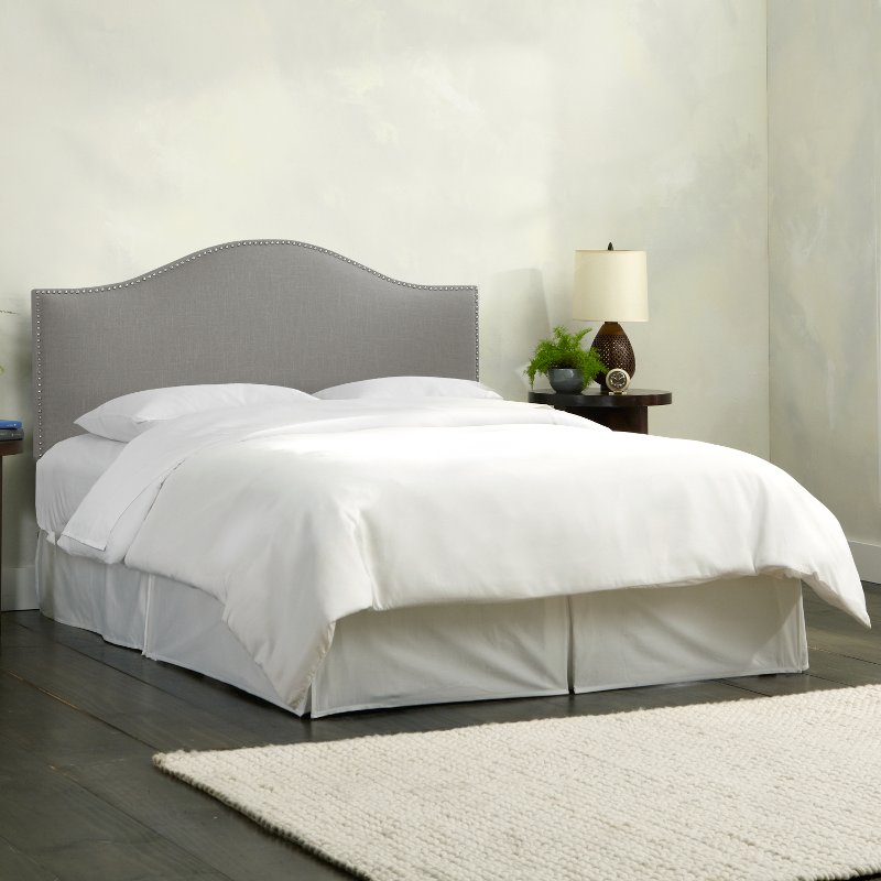 Gray Nailhead Trim Twin Upholstered Headboard Rc Willey Furniture Gray Nailhead Trim Twin Upholstered Headboard Rc Willey Furniture