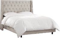 Gray Tufted Wingback King Size Upholstered Bed | RC Willey Furniture Store