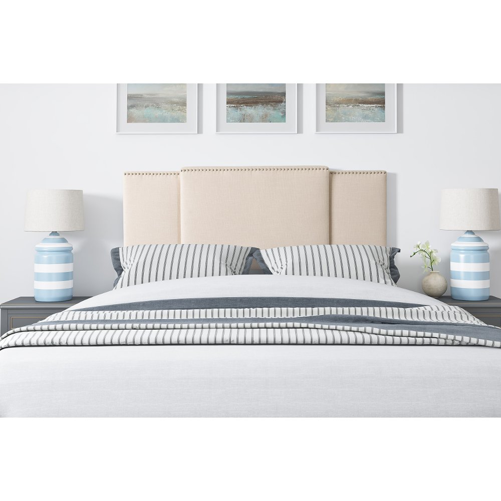 Cream Expandable Full Size Queen King Size Headboard