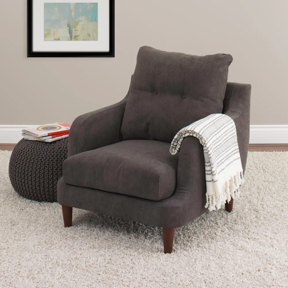 Gray Contemporary Accent Chair - Victoria-1