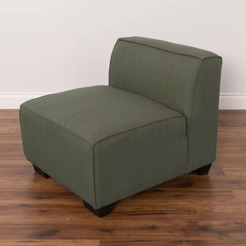 Greenish-Gray Armless Accent Chair - Lida-1