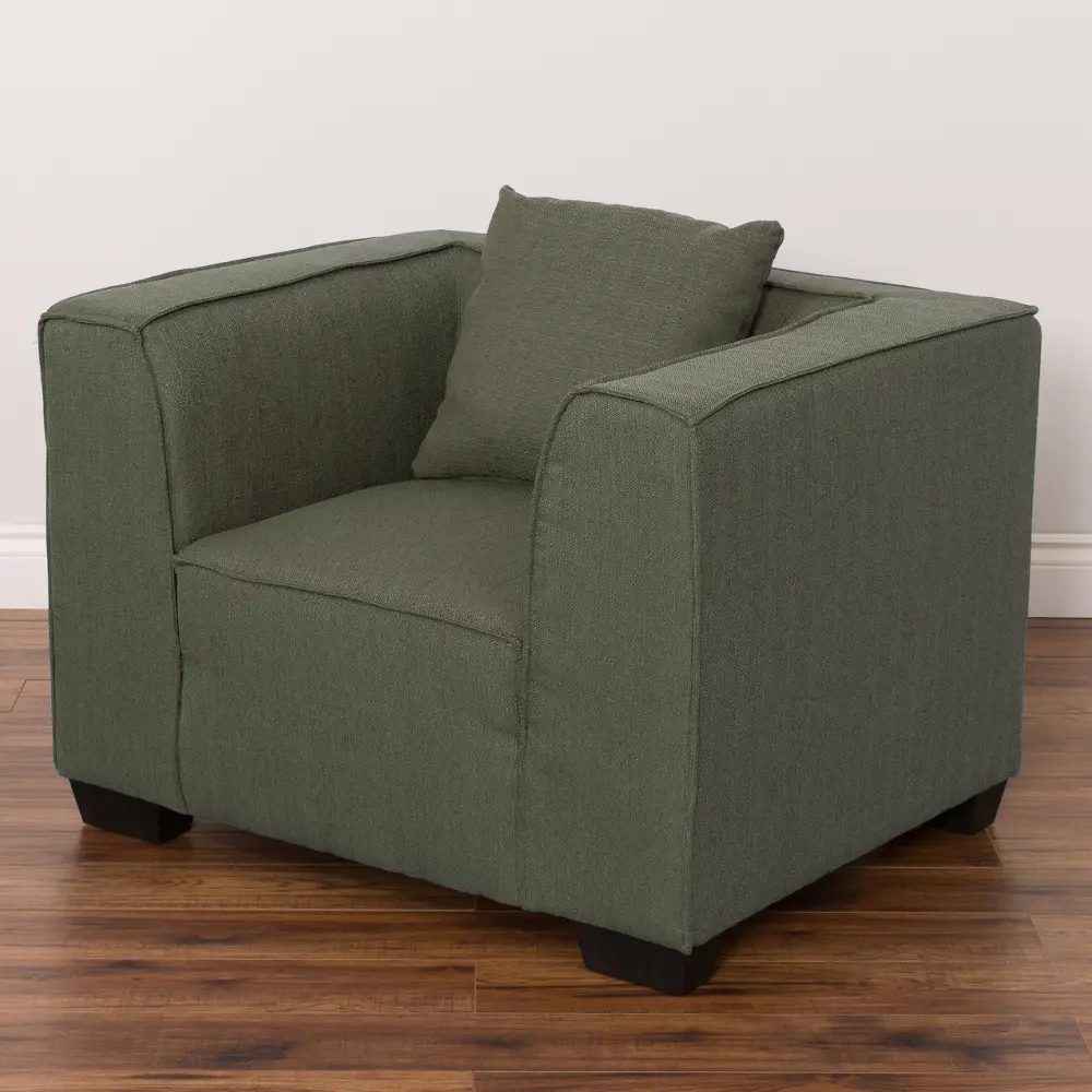 Greenish-Gray Contemporary Accent Chair - Lida-1