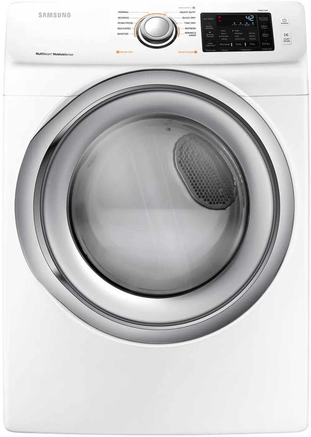 DVE45N5300W Samsung Electric Dryer with Steam - 7.5 cu. ft. White-1