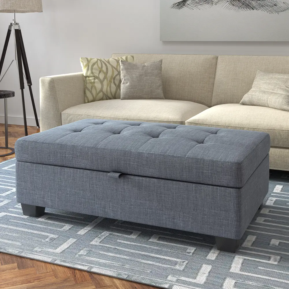 Antonio Blue-Gray Storage Ottoman-1