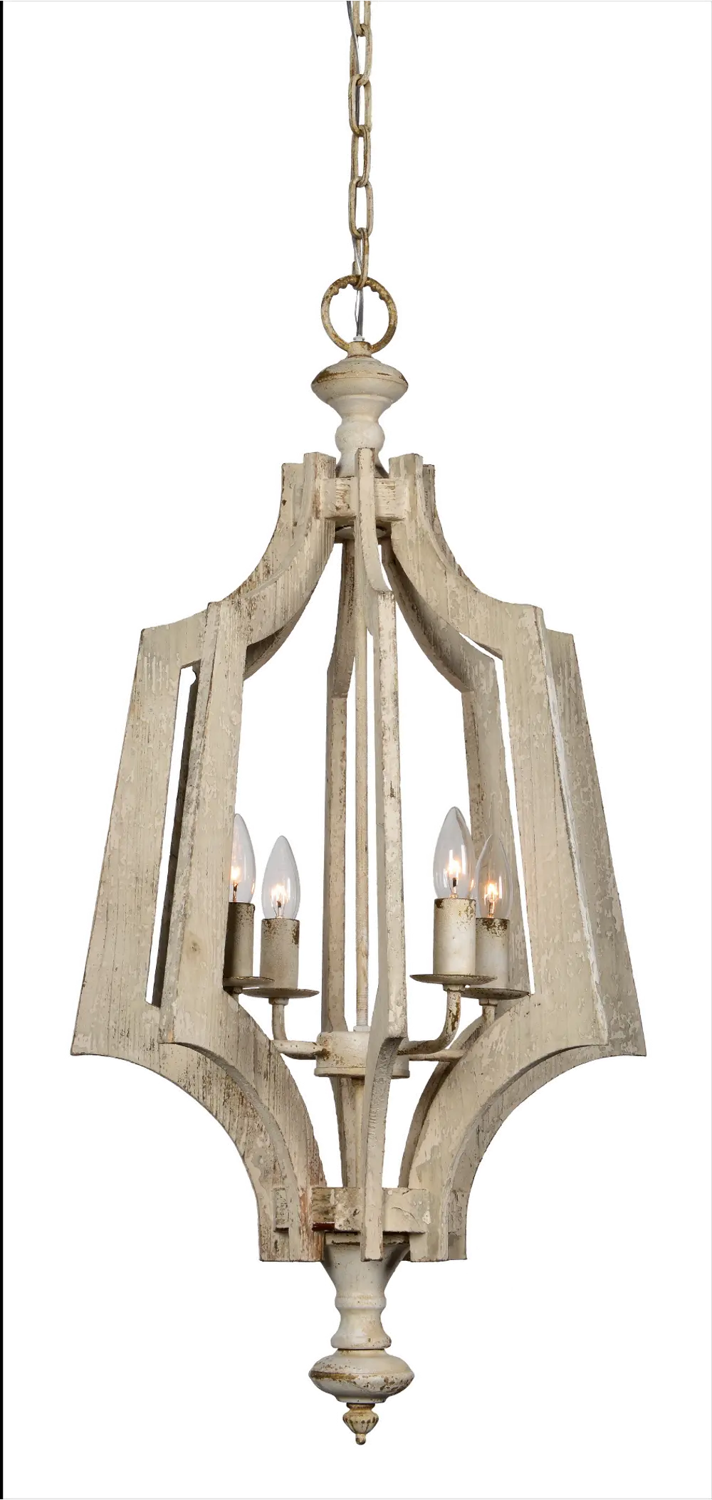 Weathered White 4-Light Pendant - Brower-1