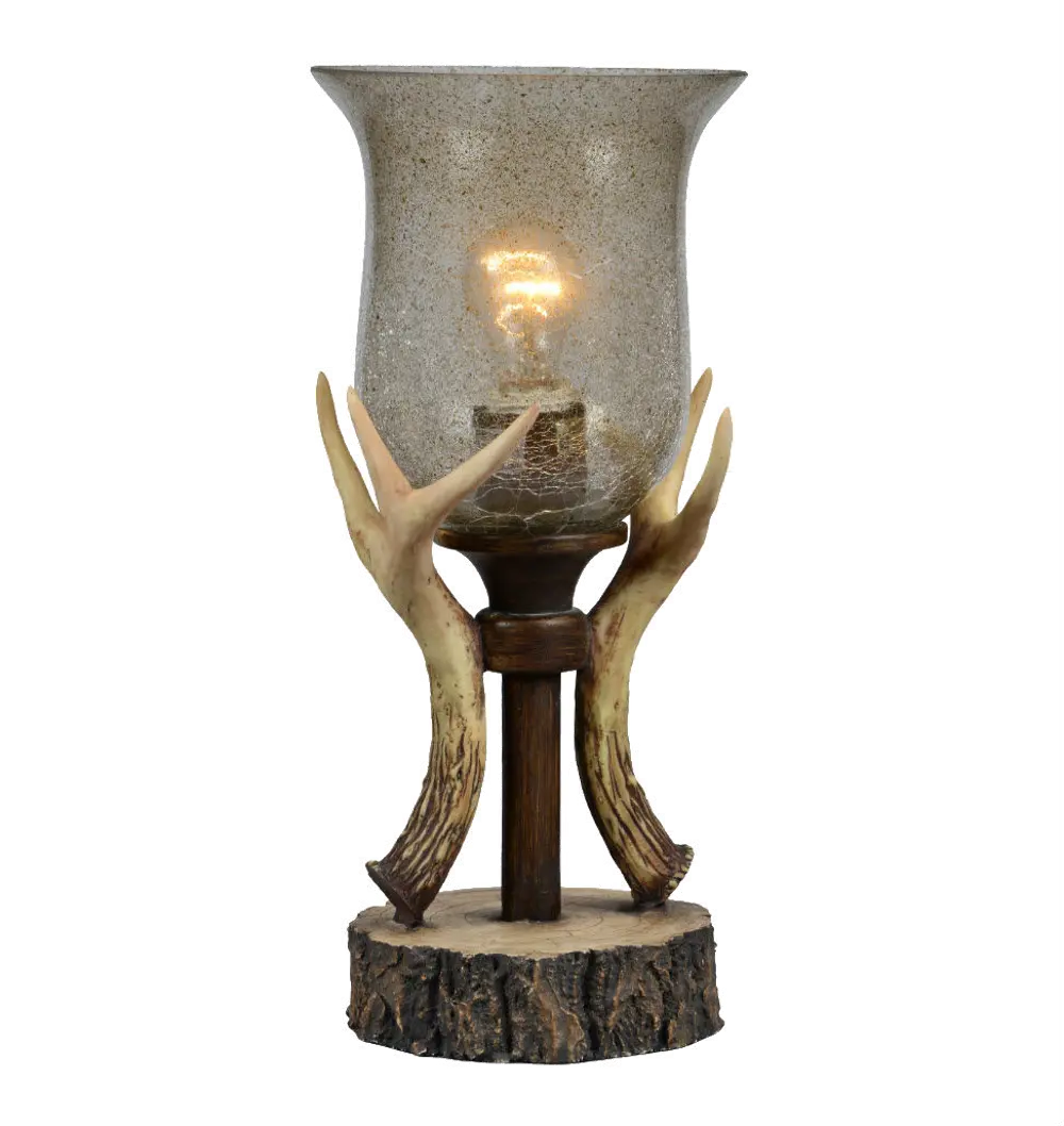 Tan Faux Antler Uplight Table Lamp - Bo-1