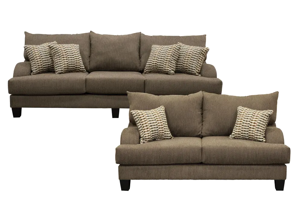 Dark Gray 2 Piece Living Room Set with Sofa Bed - Laguna-1