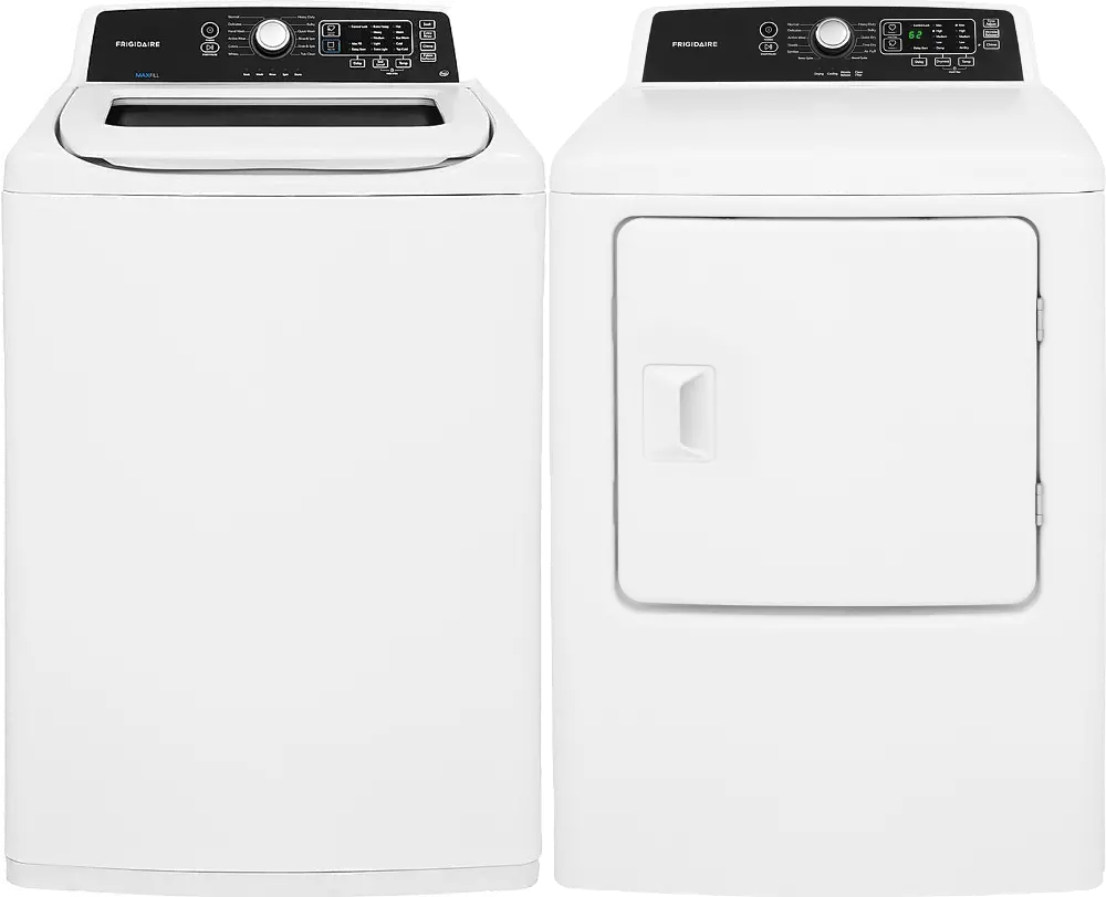 KIT Frigidaire Top Load Washer and Electric Dryer Pair - White-1
