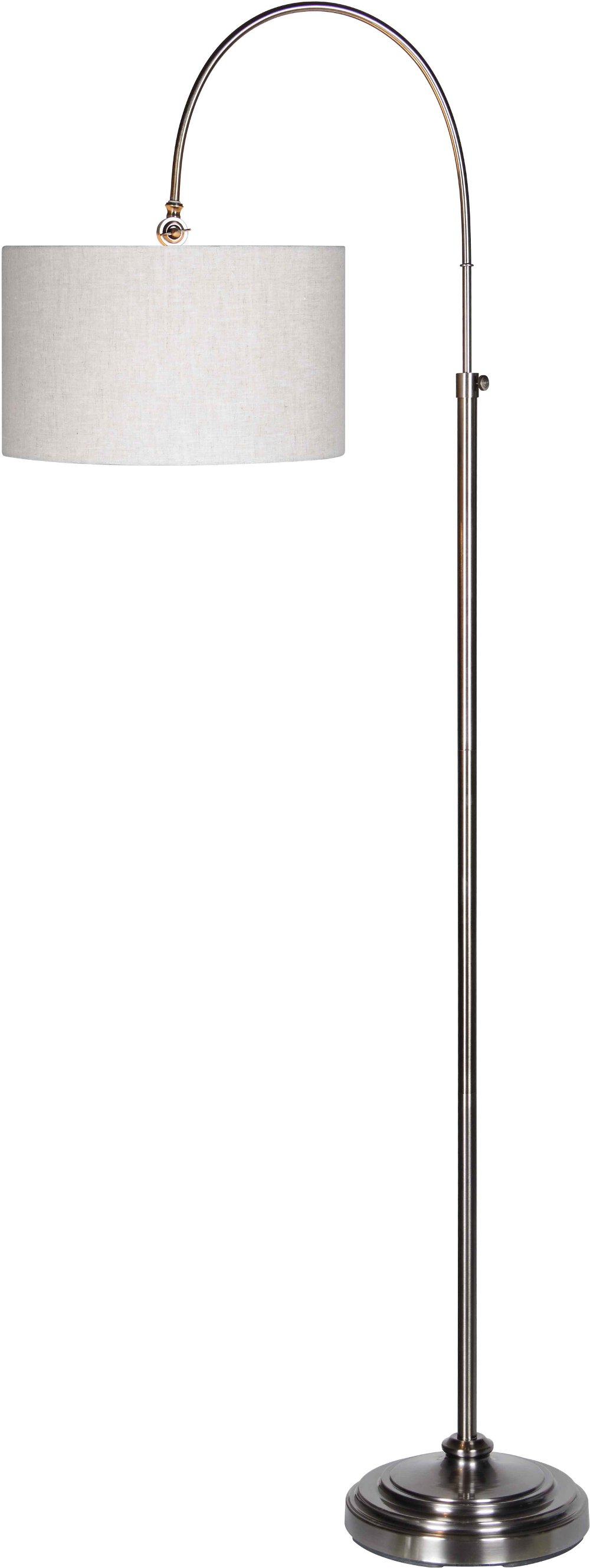 111087960 Pewter Plated Floor Lamp with Adjustable Pole - Po sku 111087960