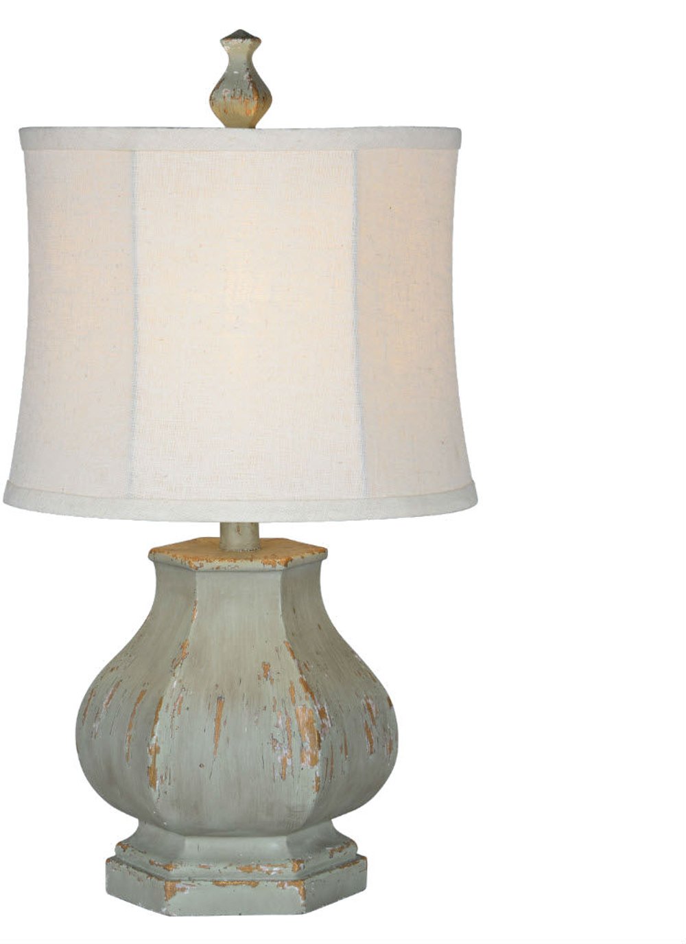 111088194 Distressed Blue Table Lamp - Fiona sku 111088194