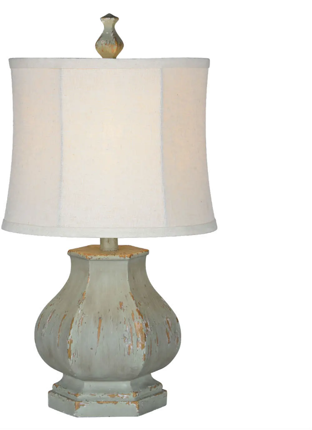Distressed Blue Table Lamp - Fiona-1