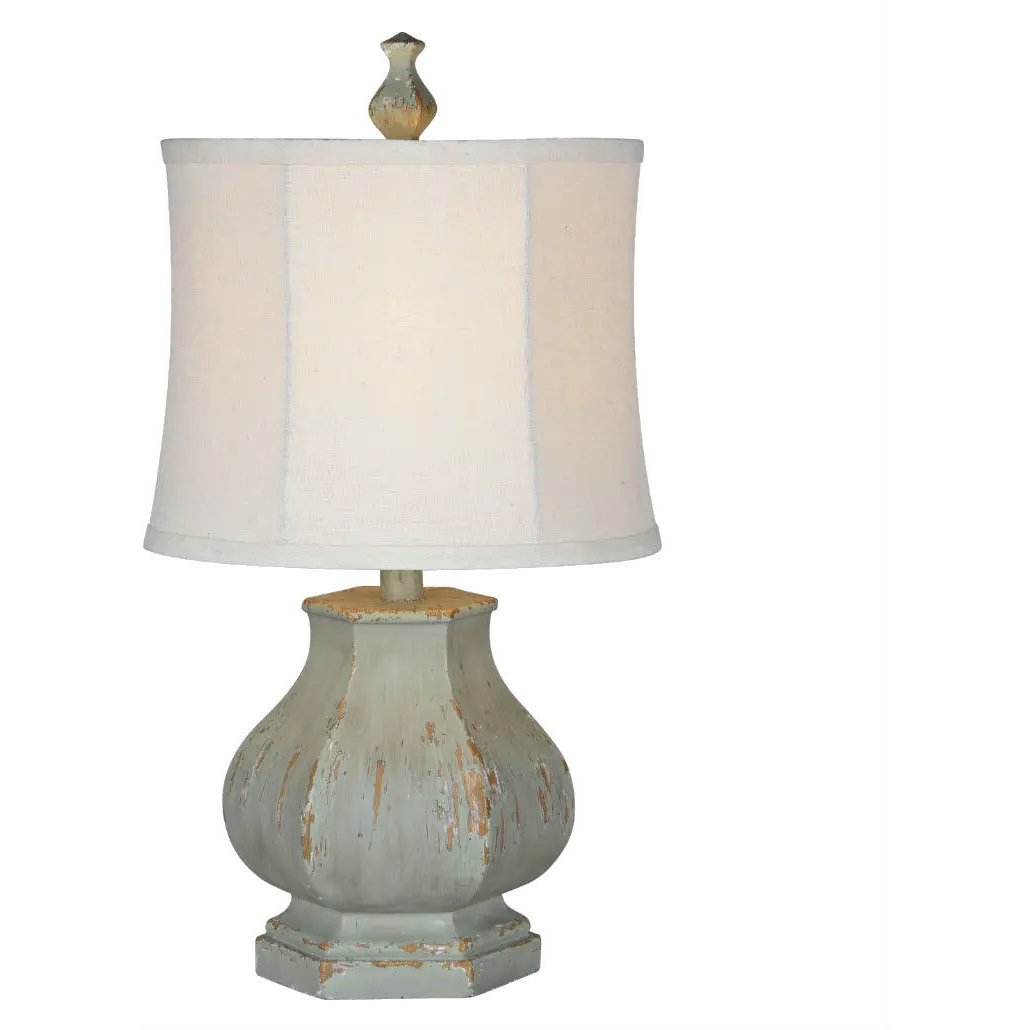 Distressed Blue Table Lamp - Fiona-1