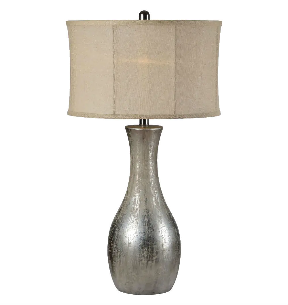 Antique Silver Leaf Table Lamp - Hazel-1