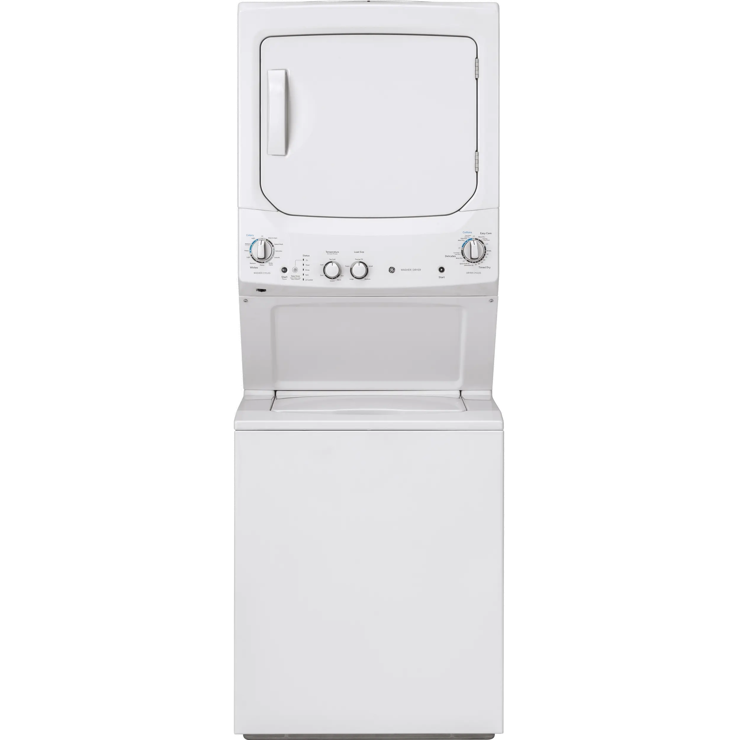 GUD27ESSMWW GE Unitized Spacemaker 3.8 cu. ft. Washer and 5.9 cu. ft. Electric Dryer - White-1