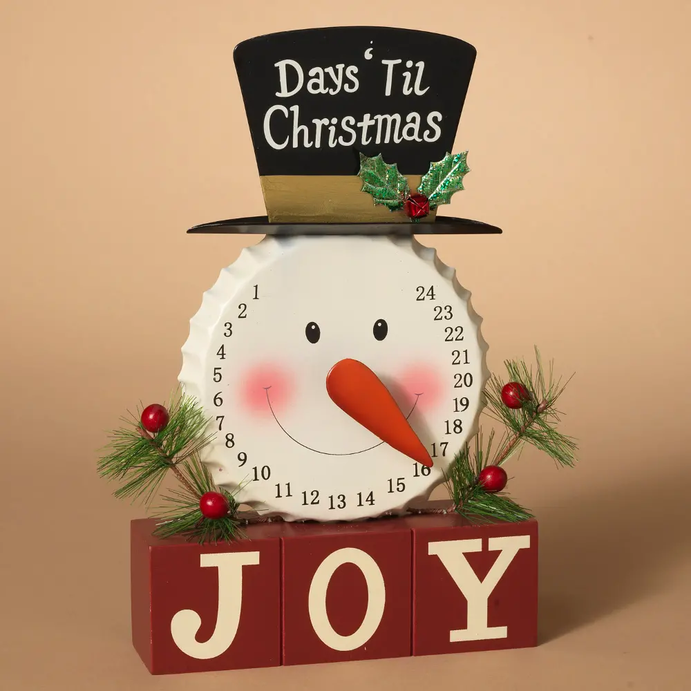 Multi Color Snowman Days Til Christmas Countdown-1