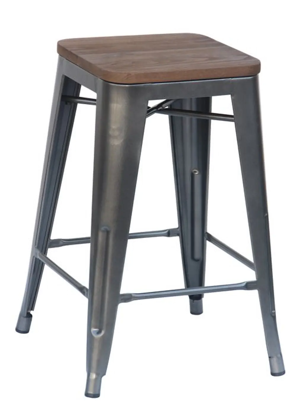 Wood and Metal Counter Height Stool (Set of 4) - Reservation Seating-1