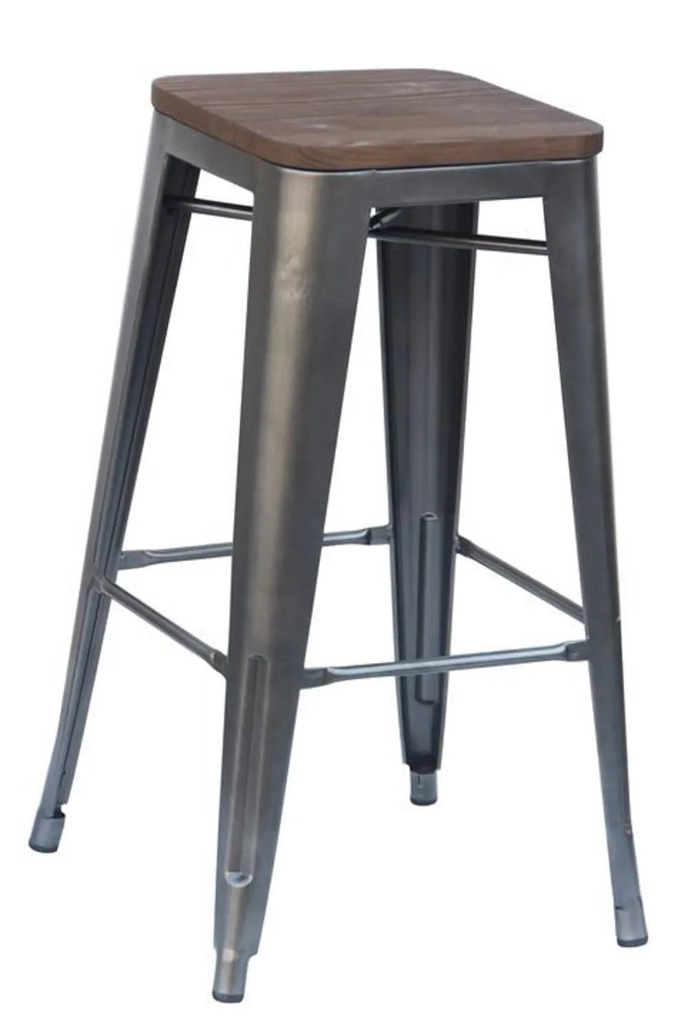 Wood and Metal Counter Height Stool (Set of 4) - Reservation Seating-1