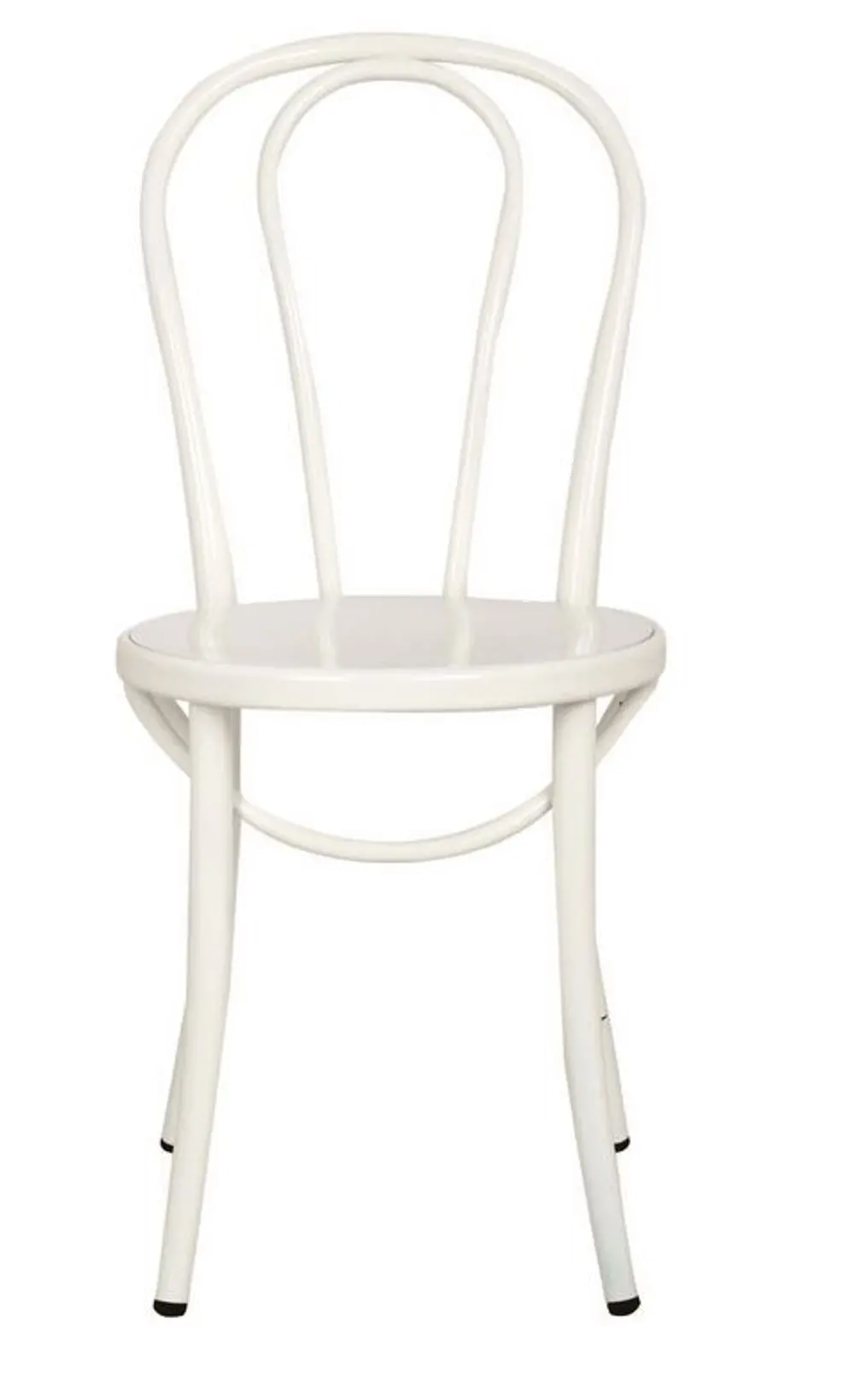 Set of 2 White Indoor-Outdoor Bistro Dining Chairs - Reservation Seating-1