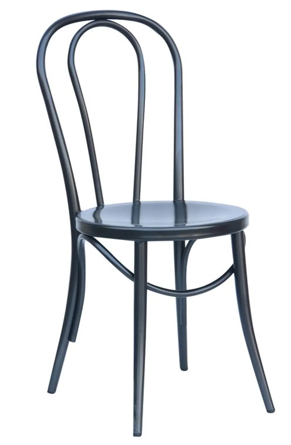Set of 2 Black Indoor-Outdoor Bistro Dining Chairs - Reservation Seating-1