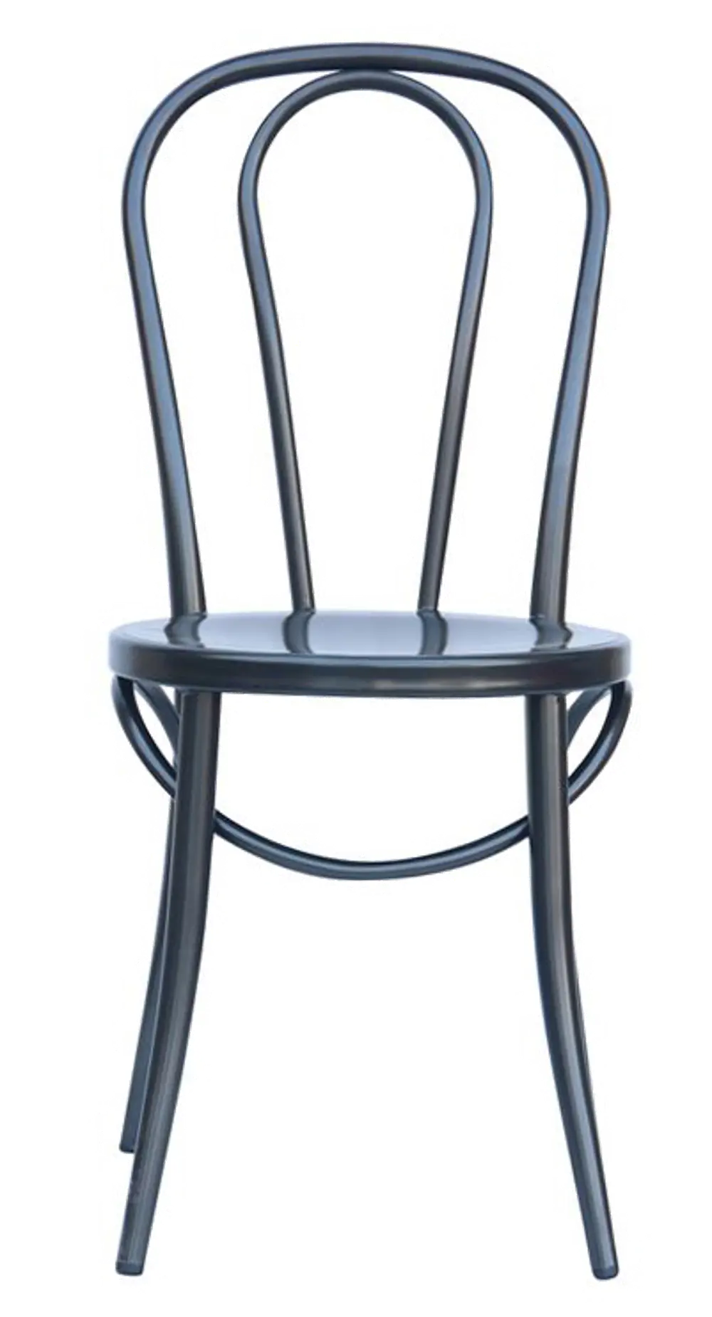Set of 2 Gray Indoor-Outdoor Bistro Dining Chairs - Reservation Seating-1